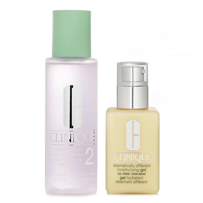 Dramatically Different Set 2: Moisturising Gel & Clarifying Lotion 2 - Combination Oily To Oily - 2pcs